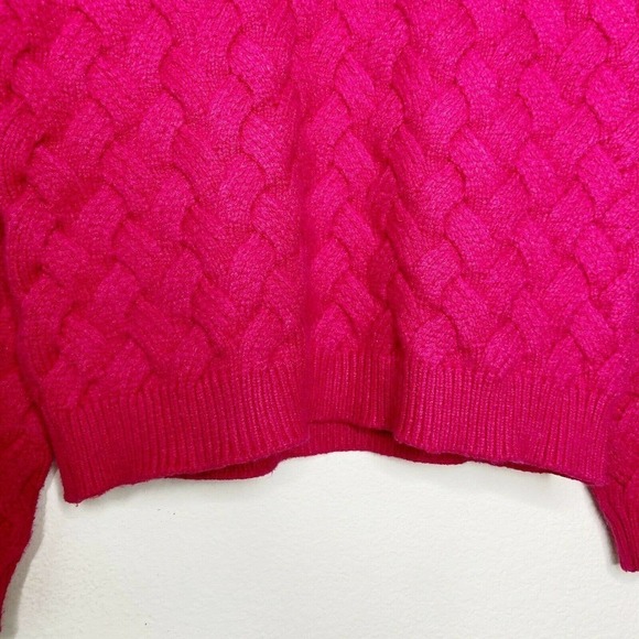 The East Order Basket Weave Fuchsia Pink Sweater - Picture 3 of 6